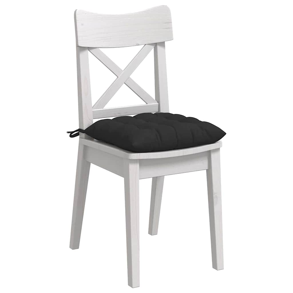 Ülőpárnák 4 pcs Mikroszálas Fekete 40 x 40 x 6 cm