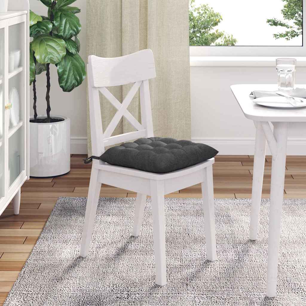 Ülőpárnák 4 pcs Bársonyos szövet Sötétszürke 40 x 40 x 6 cm