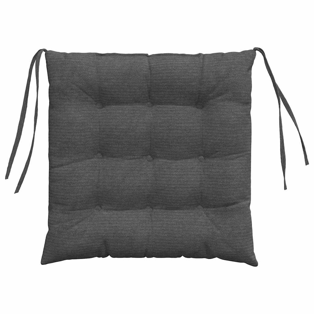 Ülőpárnák 4 pcs Bársonyos szövet Sötétszürke 40 x 40 x 6 cm