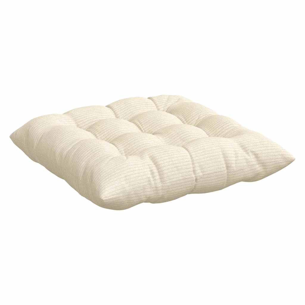 Ülőpárnák 4 pcs Bársonyos szövet Krémszínű 40 x 40 x 6 cm