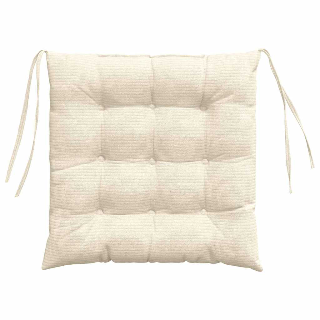 Ülőpárnák 4 pcs Bársonyos szövet Krémszínű 40 x 40 x 6 cm