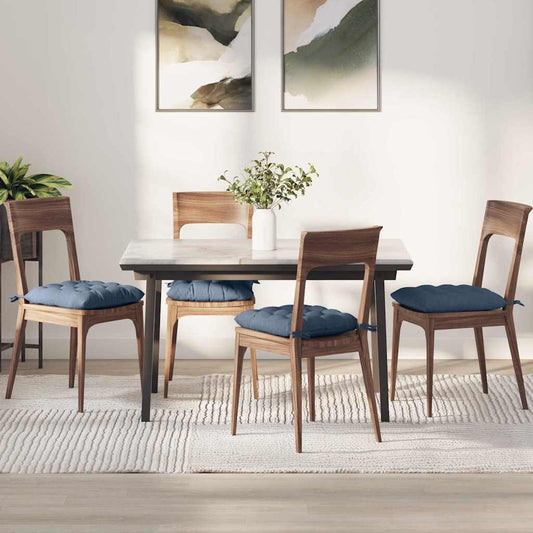 Ülőpárnák 4 pcs Kék 40 x 40 x 6 cm Bársonyos szövet
