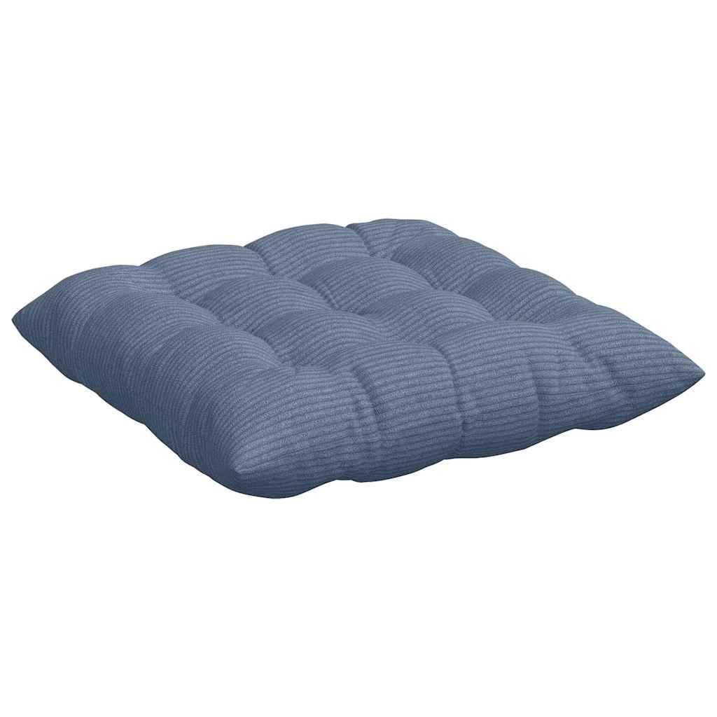 Ülőpárnák 4 pcs Bársonyos szövet Kék 40 x 40 x 6 cm