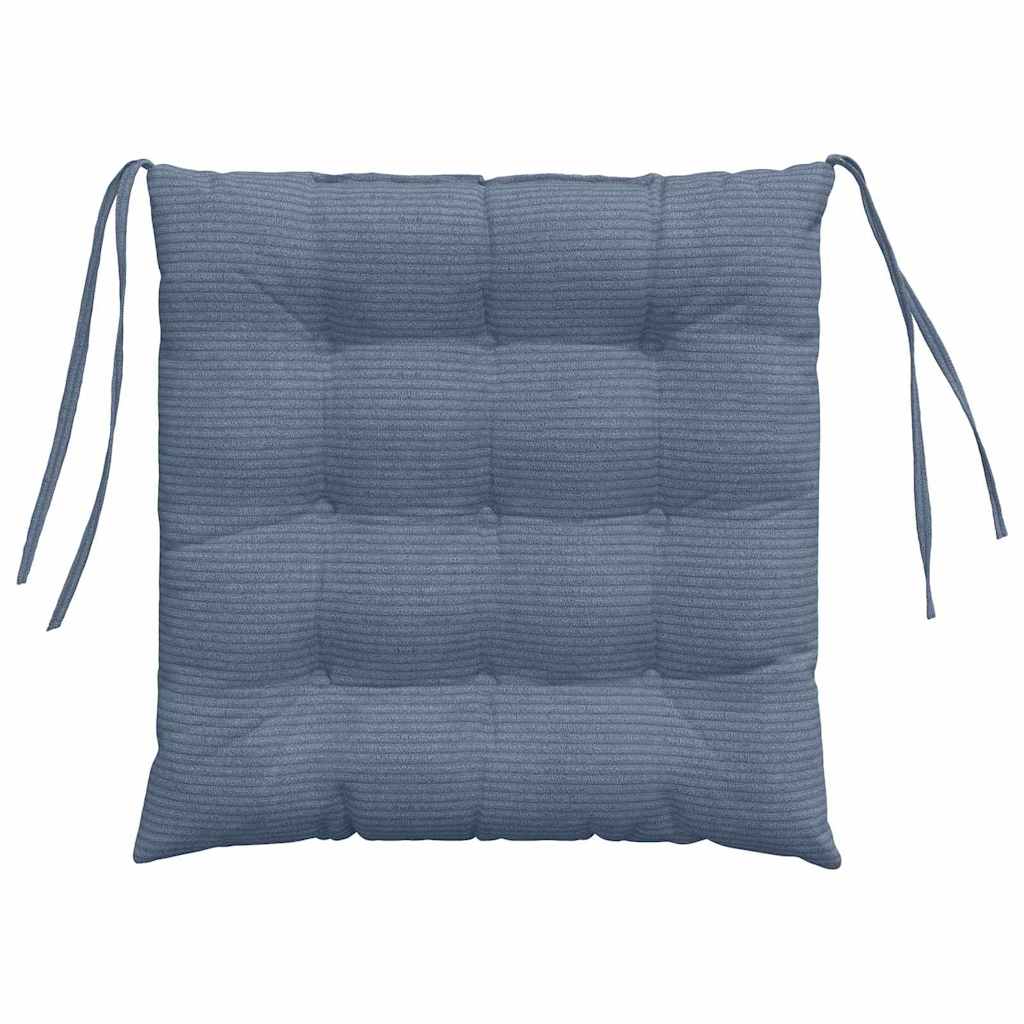 Ülőpárnák 4 pcs Bársonyos szövet Kék 40 x 40 x 6 cm