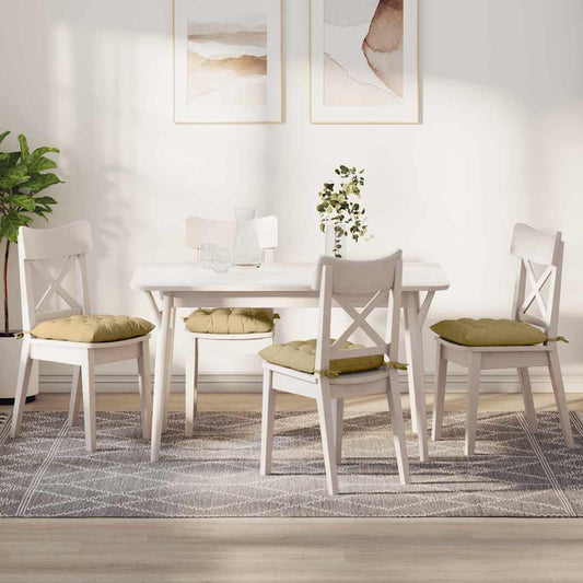 Ülőpárnák 4 pcs Szürke zöld 40 x 40 x 6 cm Bársonyos szövet