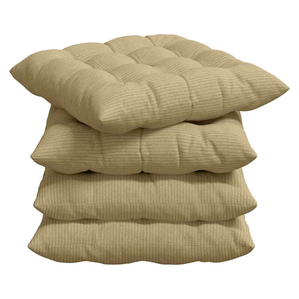 Ülőpárnák 4 pcs Bársonyos szövet Szürke zöld 40 x 40 x 6 cm