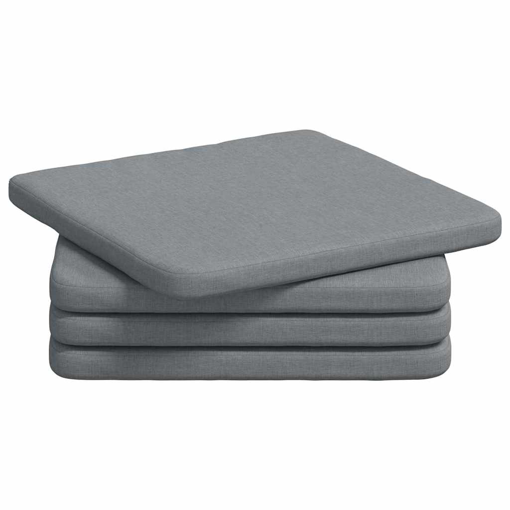 Ülőpárnák 4 pcs Világosszürke 40 x 40 x 3 cm szövet