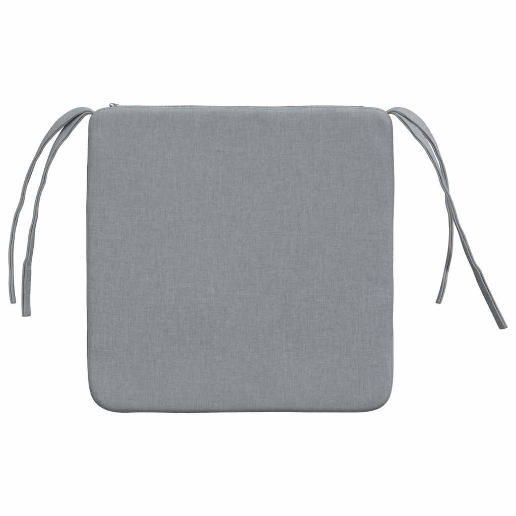 Ülőpárnák 4 pcs Világosszürke 40 x 40 x 3 cm szövet