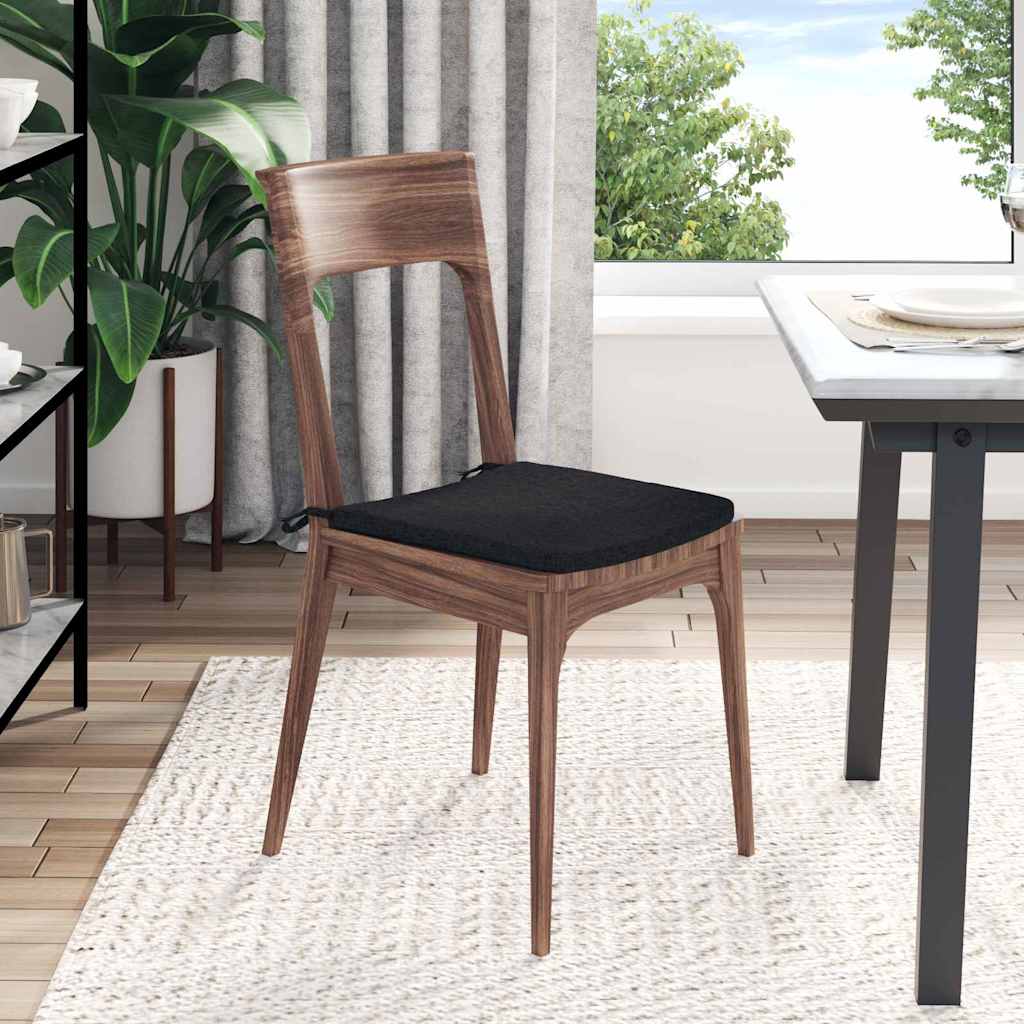 Ülőpárnák 4 pcs Fekete 40 x 40 x 3 cm szövet