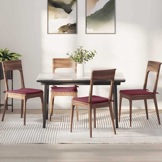 Ülőpárnák 4 pcs Bordó 40 x 40 x 3 cm szövet