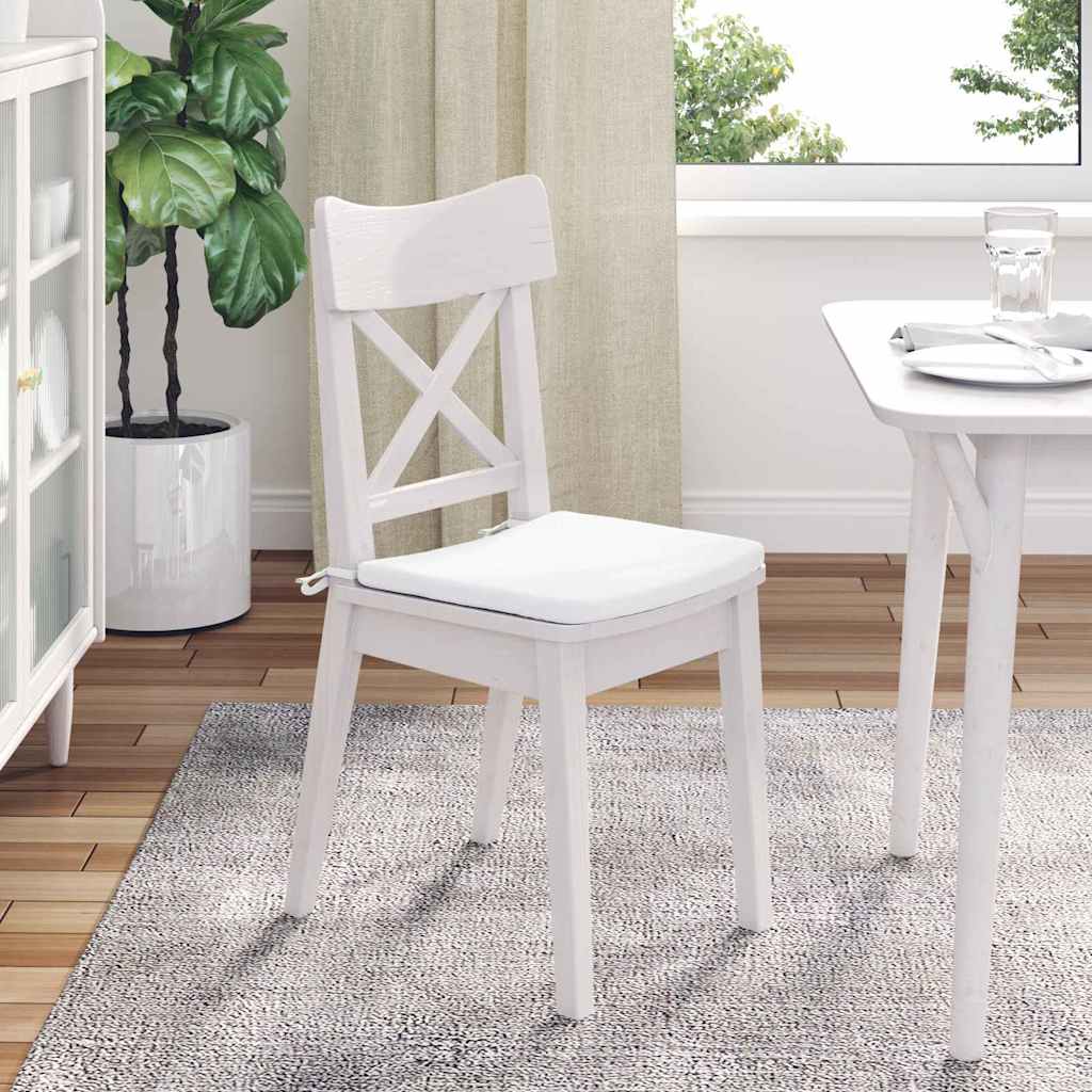 Ülőpárnák 4 pcs Fehér 40 x 40 x 3 cm szövet