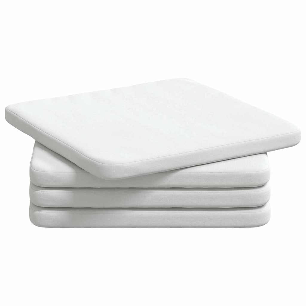 Ülőpárnák 4 pcs Fehér 40 x 40 x 3 cm szövet