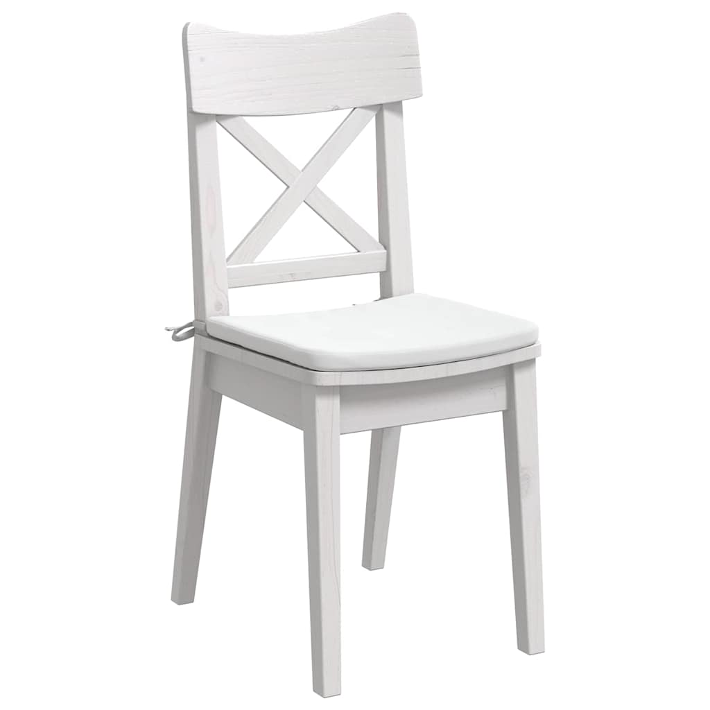 Ülőpárnák 4 pcs Fehér 40 x 40 x 3 cm szövet