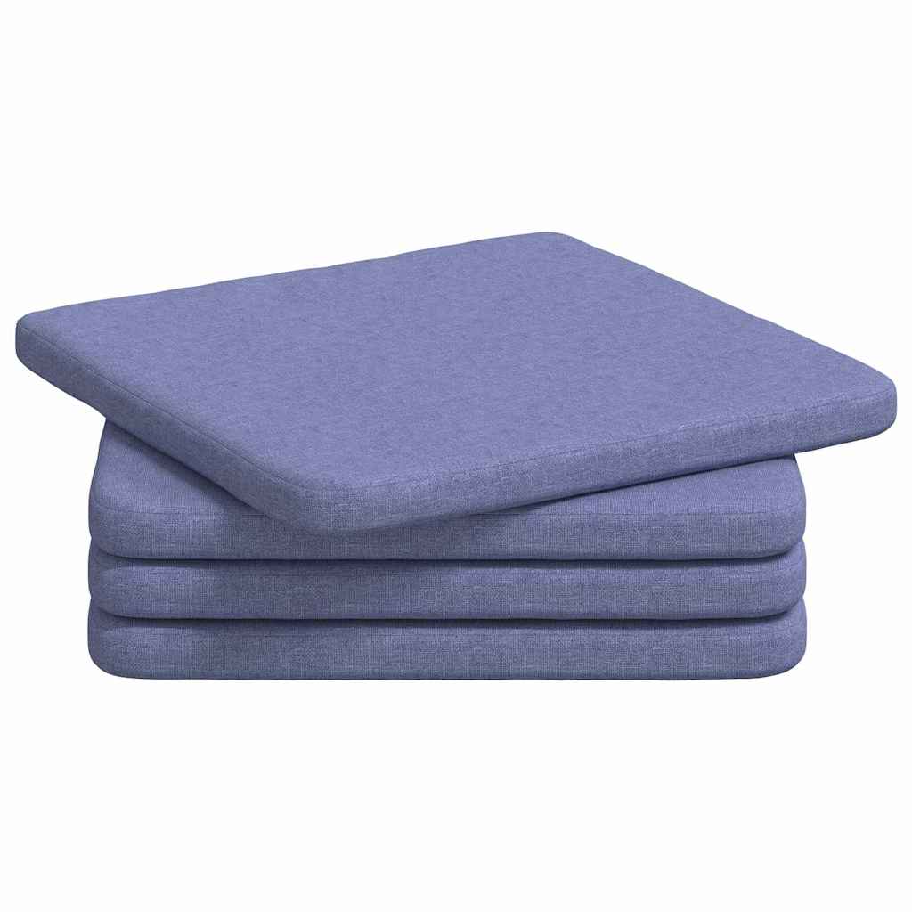 Ülőpárnák 4 pcs Farmerkék 40 x 40 x 3 cm szövet