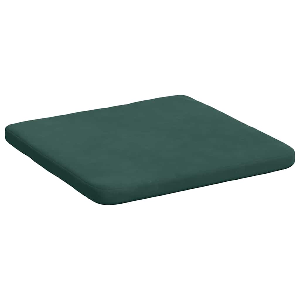 Ülőpárnák 4 pcs Sötétzöld 40 x 40 x 3 cm Bársony
