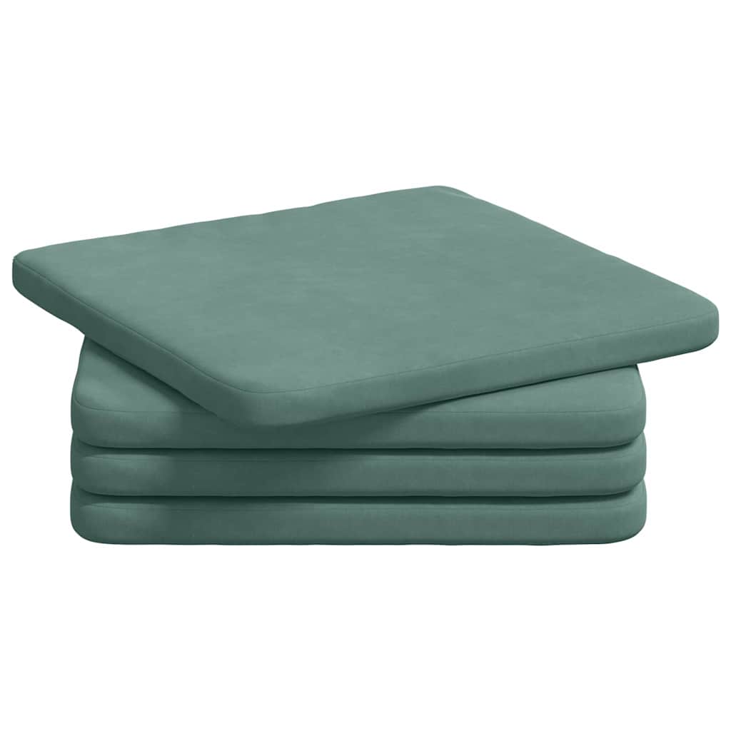 Ülőpárnák 4 pcs Tengeri Zöld 40 x 40 x 3 cm Bársony