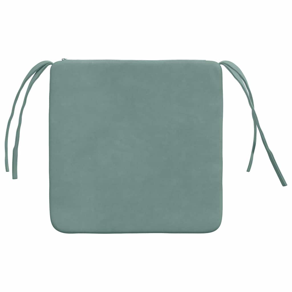 Ülőpárnák 4 pcs Tengeri Zöld 40 x 40 x 3 cm Bársony