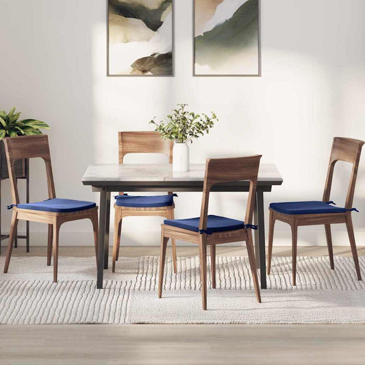 Ülőpárnák 4 pcs Rendőrségi kék 40 x 40 x 3 cm Bársony