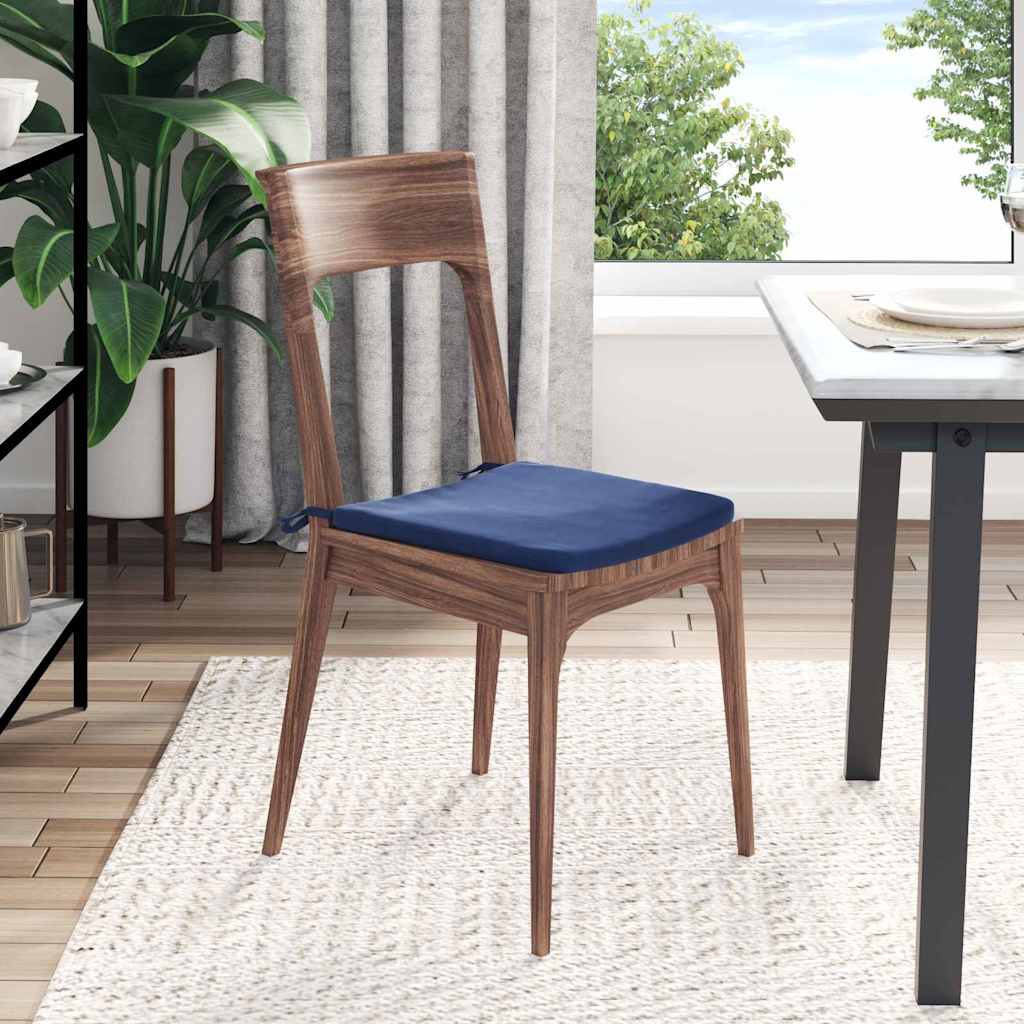 Ülőpárnák 4 pcs Rendőrségi kék 40 x 40 x 3 cm Bársony