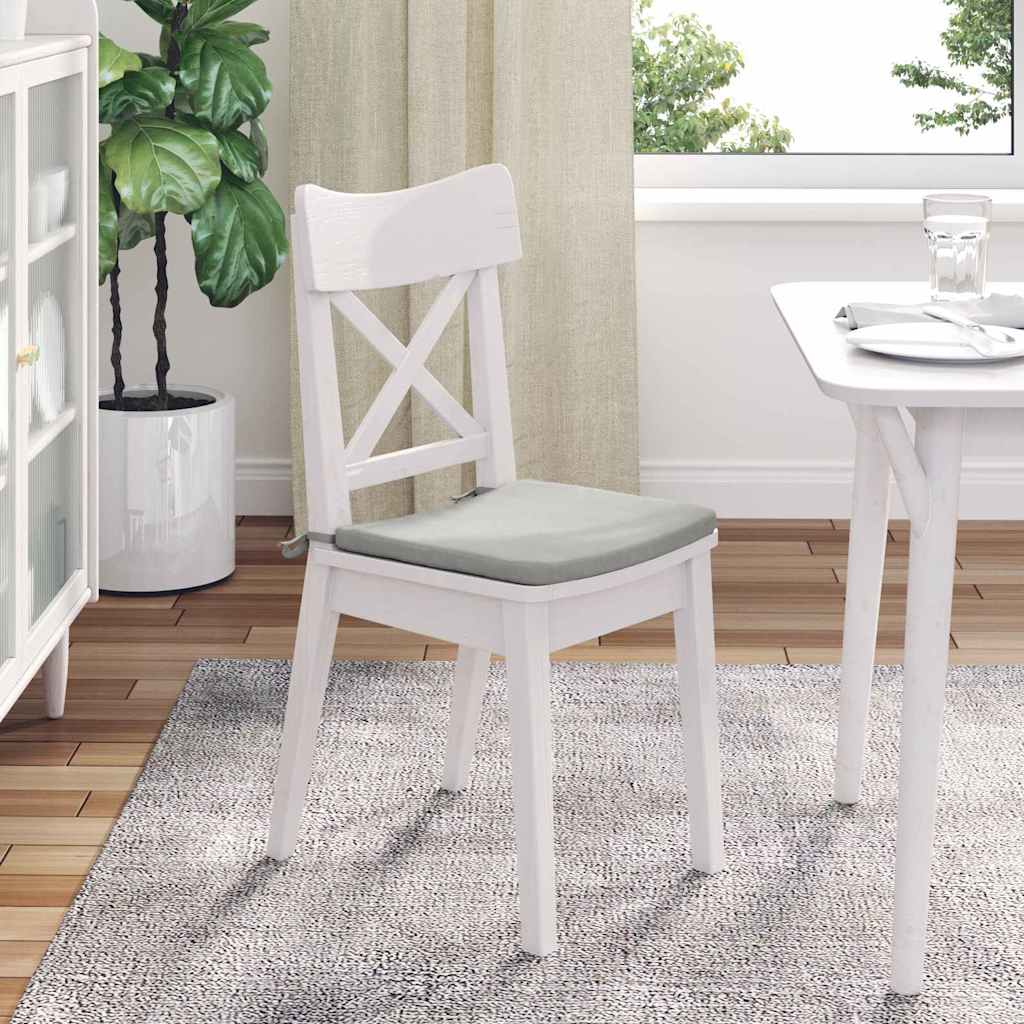 Ülőpárnák 4 pcs Világosszürke 40 x 40 x 3 cm Mikroszálas Szövet