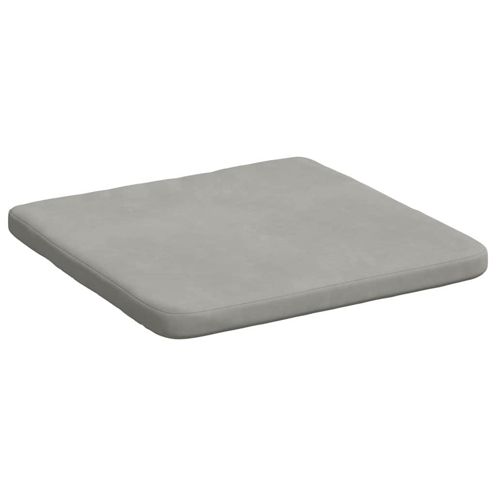 Ülőpárnák 4 pcs Világosszürke 40 x 40 x 3 cm Mikroszálas Szövet