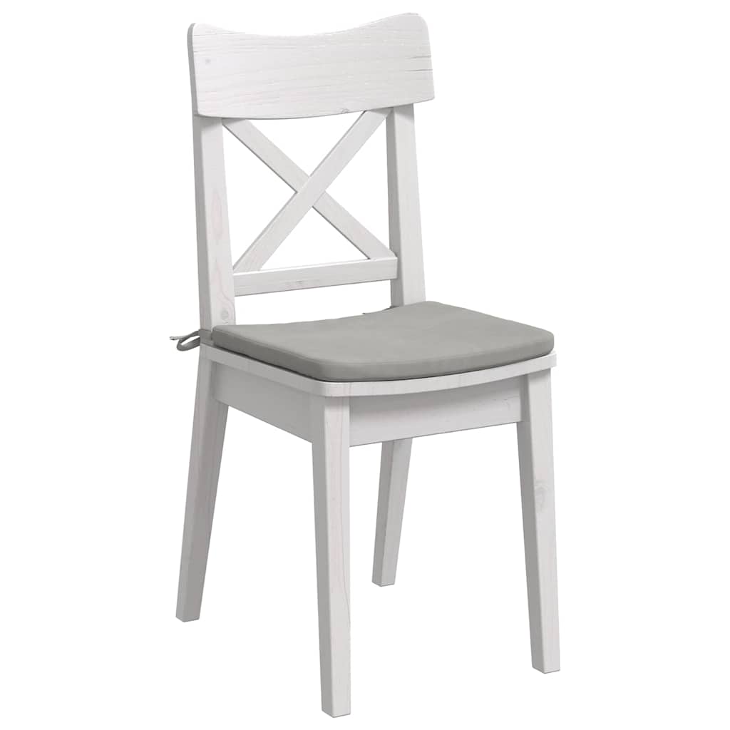Ülőpárnák 4 pcs Világosszürke 40 x 40 x 3 cm Mikroszálas Szövet