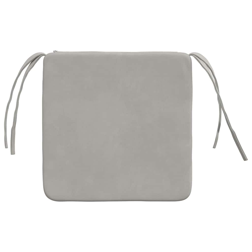 Ülőpárnák 4 pcs Világosszürke 40 x 40 x 3 cm Mikroszálas Szövet