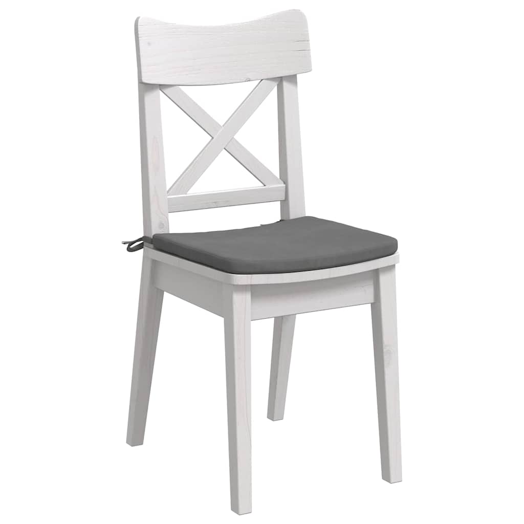 Ülőpárnák 4 pcs Sötétszürke 40 x 40 x 3 cm Mikroszálas Szövet