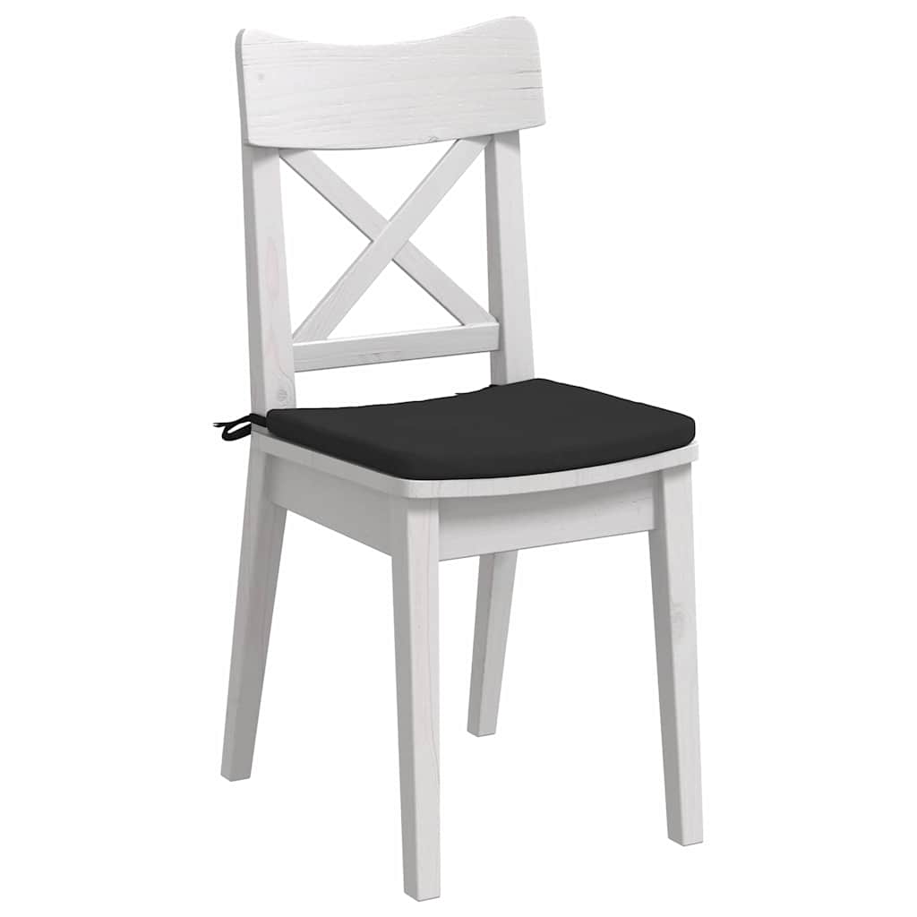 Ülőpárnák 4 pcs Fekete 40 x 40 x 3 cm Mikroszálas Szövet