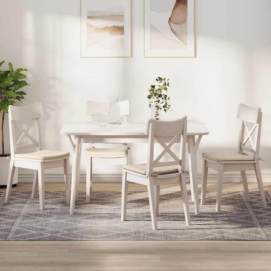 Ülőpárnák 4 pcs Krém 40 x 40 x 3 cm Bársonyos szövet