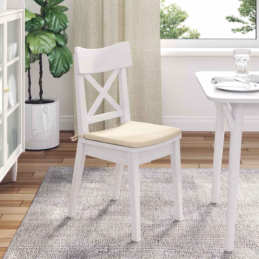 Ülőpárnák 4 pcs Krém 40 x 40 x 3 cm Bársonyos szövet