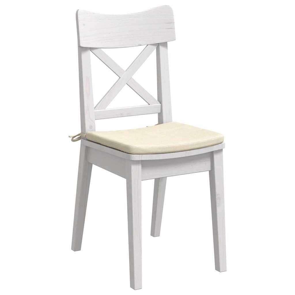 Ülőpárnák 4 pcs Krém 40 x 40 x 3 cm Bársonyos szövet