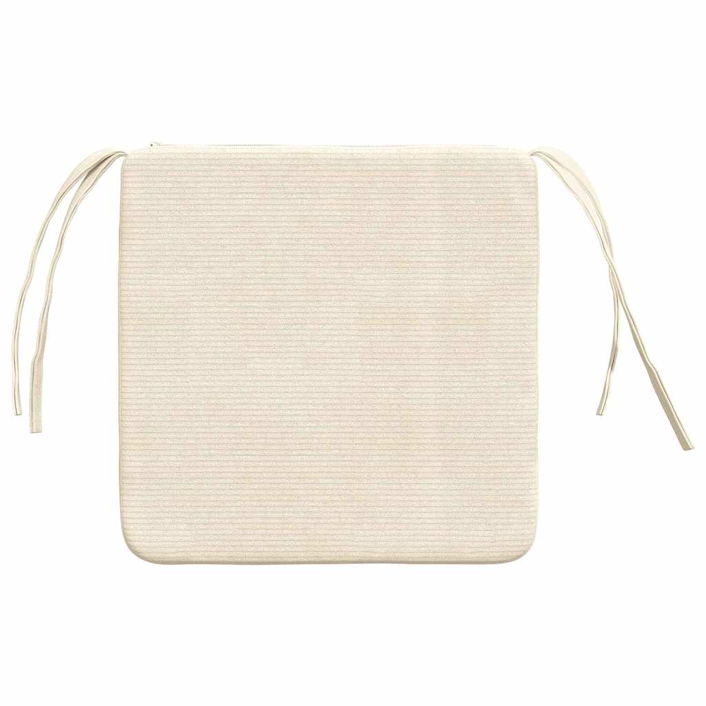Ülőpárnák 4 pcs Krém 40 x 40 x 3 cm Bársonyos szövet