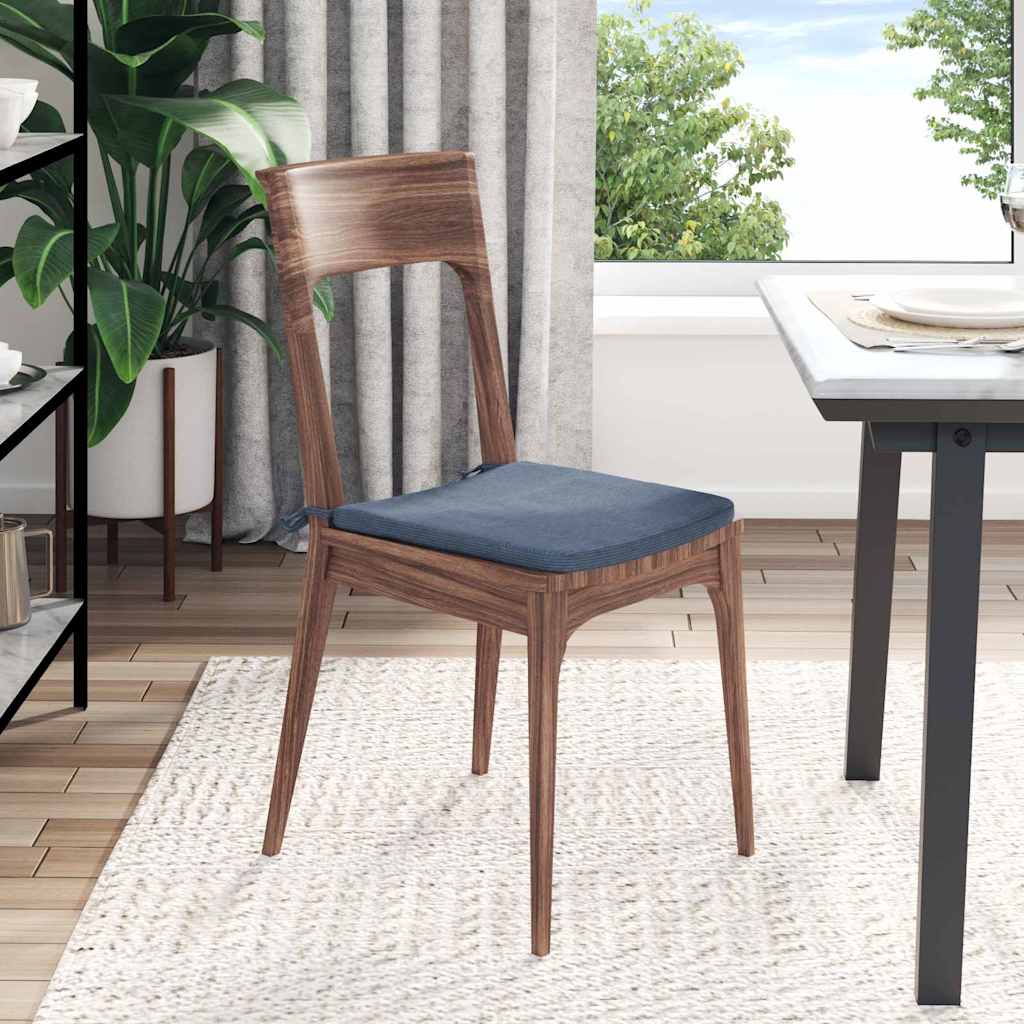 Ülőpárnák 4 pcs Kék 40 x 40 x 3 cm Bársonyos szövet