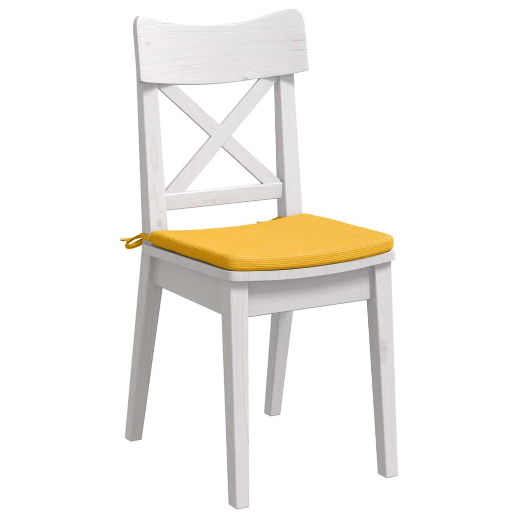 Ülőpárnák 4 pcs Világos sárga 40 x 40 x 3 cm Bársonyos szövet