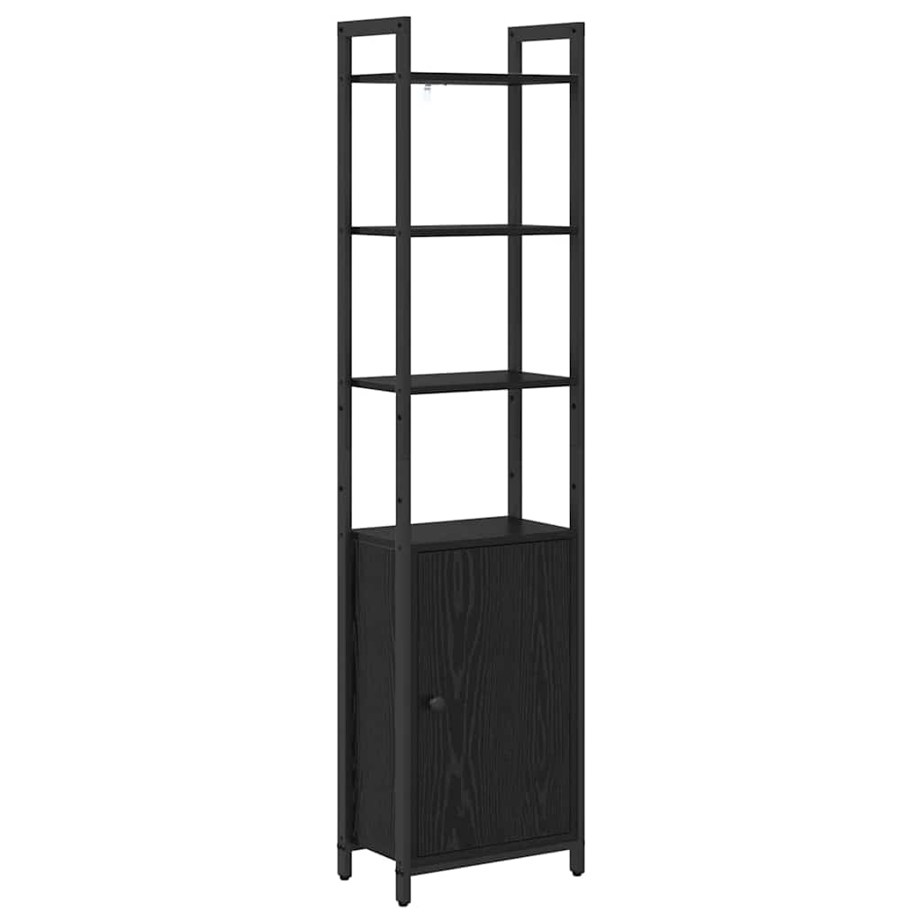 Könyvespolc 6 szintes 40 x 24 x 161 cm Szerelt Fa Fekete tölgy