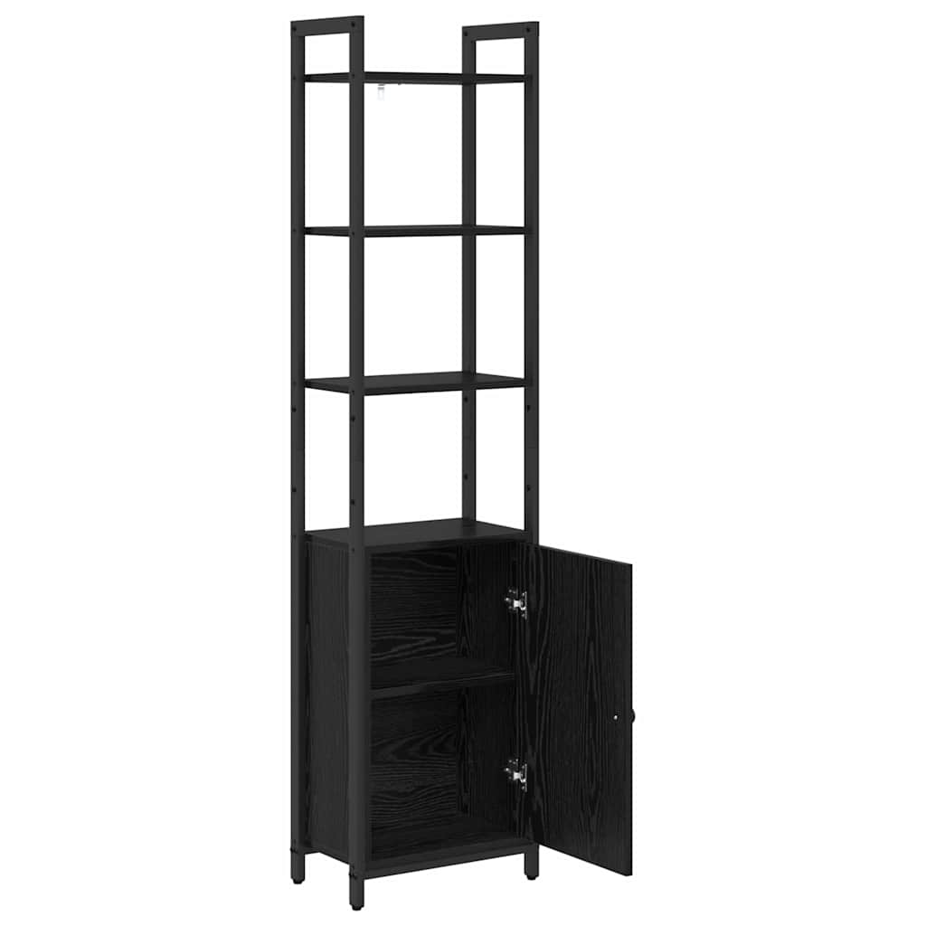 Könyvespolc 6 szintes 40 x 24 x 161 cm Szerelt Fa Fekete tölgy