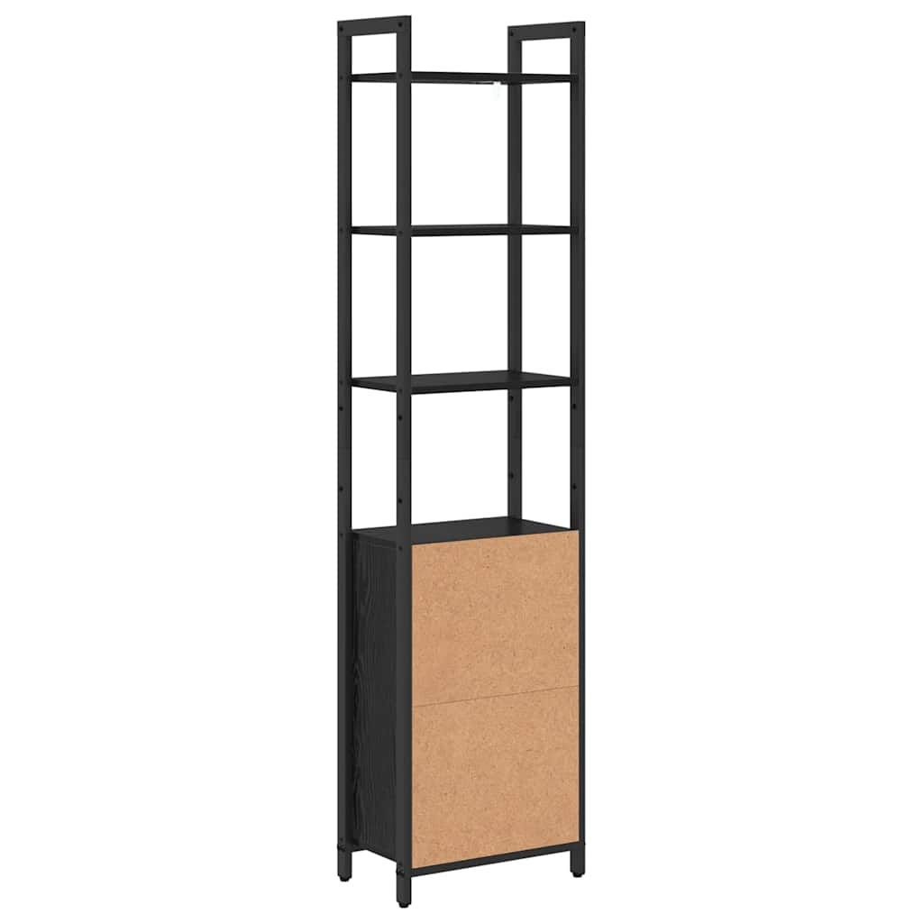 Könyvespolc 6 szintes 40 x 24 x 161 cm Szerelt Fa Fekete tölgy