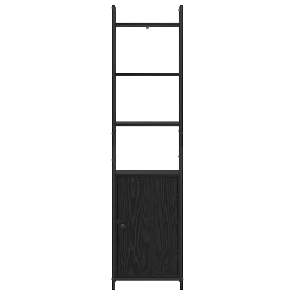 Könyvespolc 6 szintes 40 x 24 x 161 cm Szerelt Fa Fekete tölgy