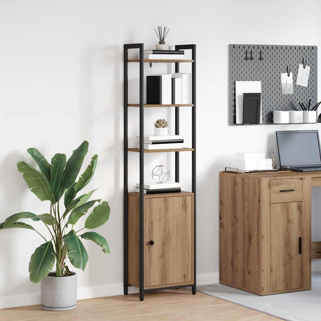Könyvespolc 6 szintes 40 x 24 x 161 cm Szerelt Fa Artisan tölgy