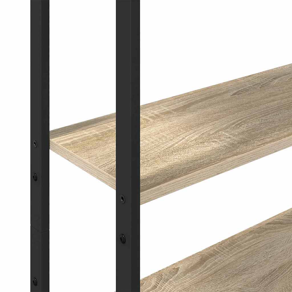 Könyvespolc 6 szintes 60 x 24 x 161 cm Szerelt Fa Sonoma tölgy