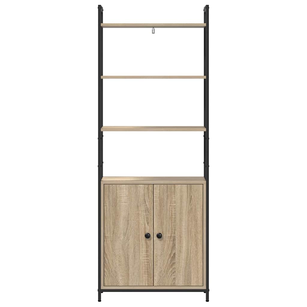 Könyvespolc 6 szintes 60 x 24 x 161 cm Szerelt Fa Sonoma tölgy