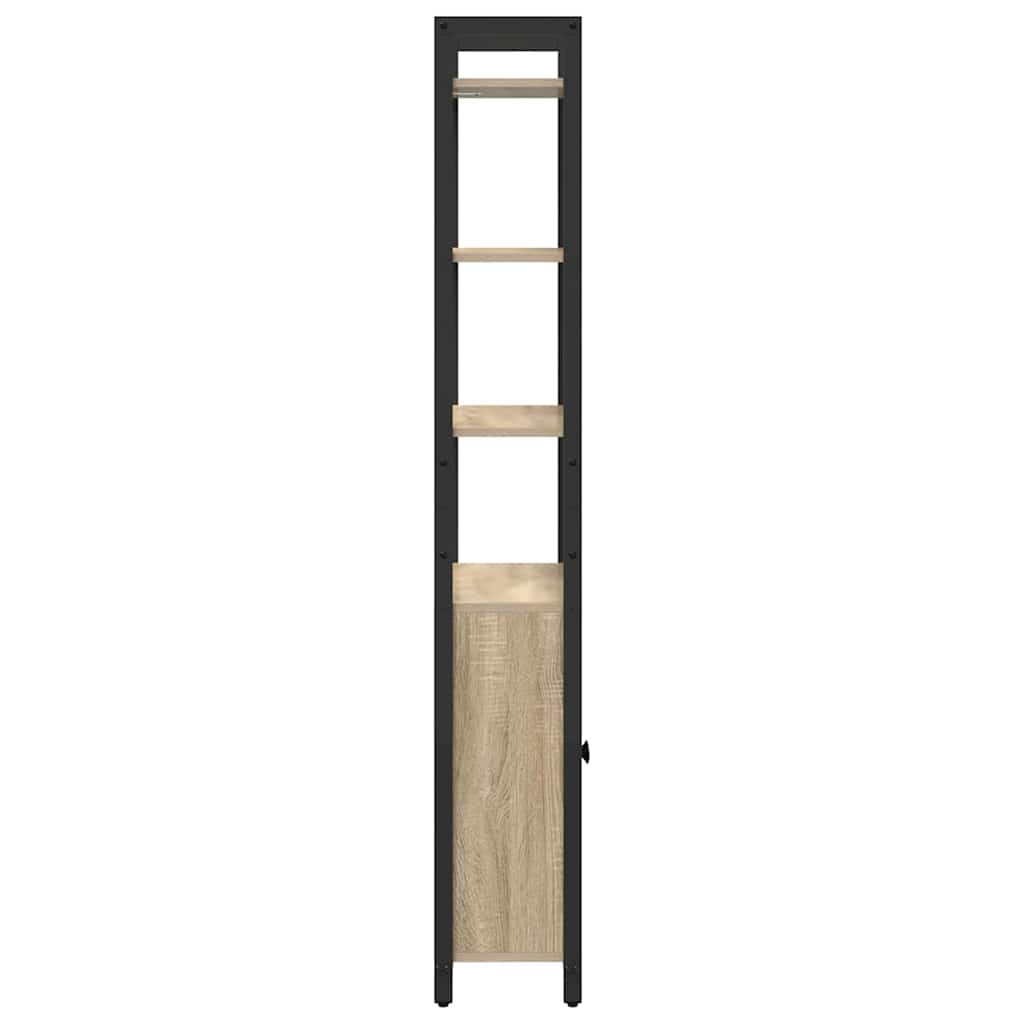 Könyvespolc 6 szintes 60 x 24 x 161 cm Szerelt Fa Sonoma tölgy