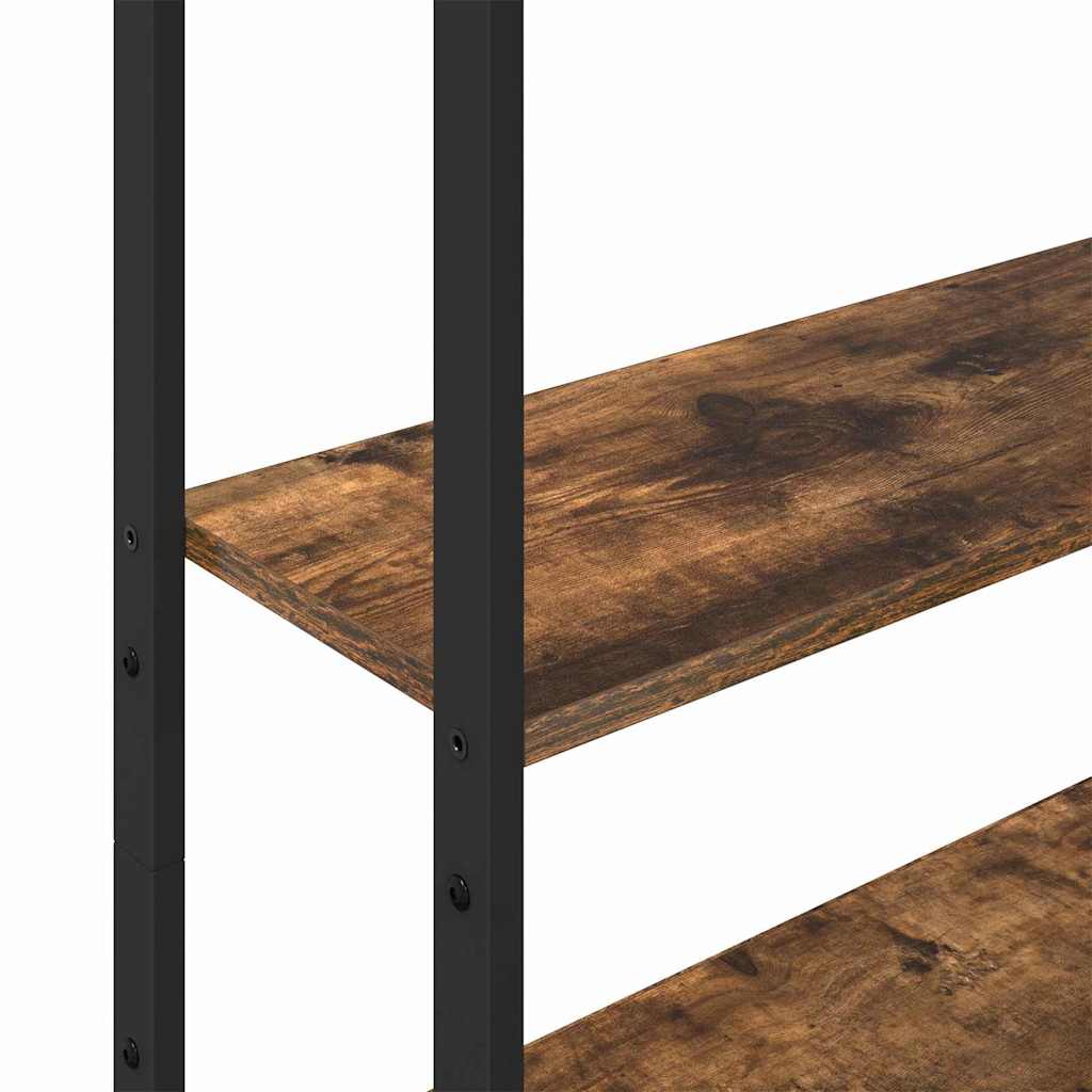 Könyvespolc 6 szintes 60 x 24 x 161 cm Szerelt Fa Füstölt tölgy