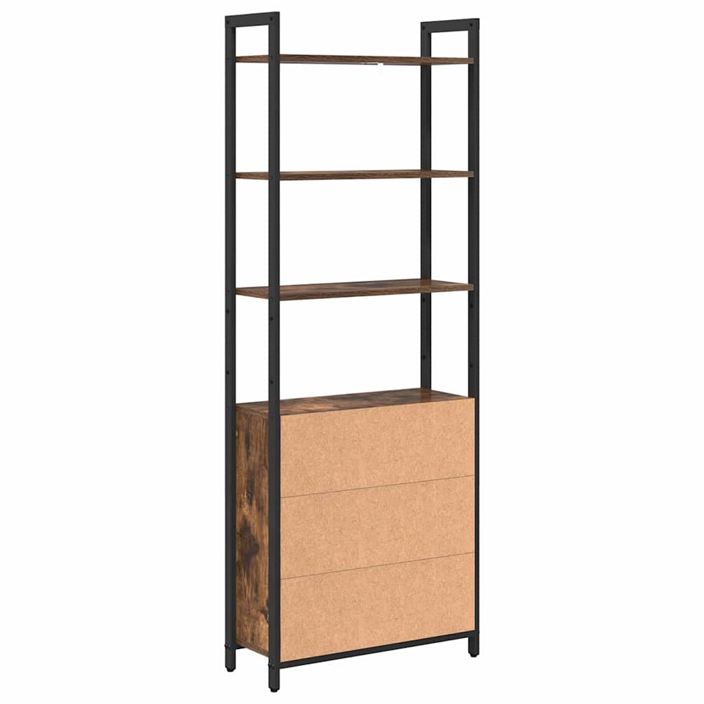 Könyvespolc Füstölt tölgy 60 x 24 x 161 cm Faanyag