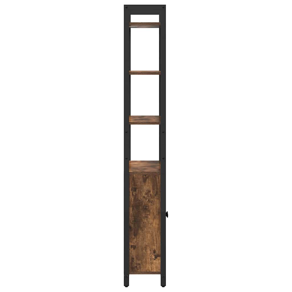 Könyvespolc 6 szintes 60 x 24 x 161 cm Szerelt Fa Füstölt tölgy