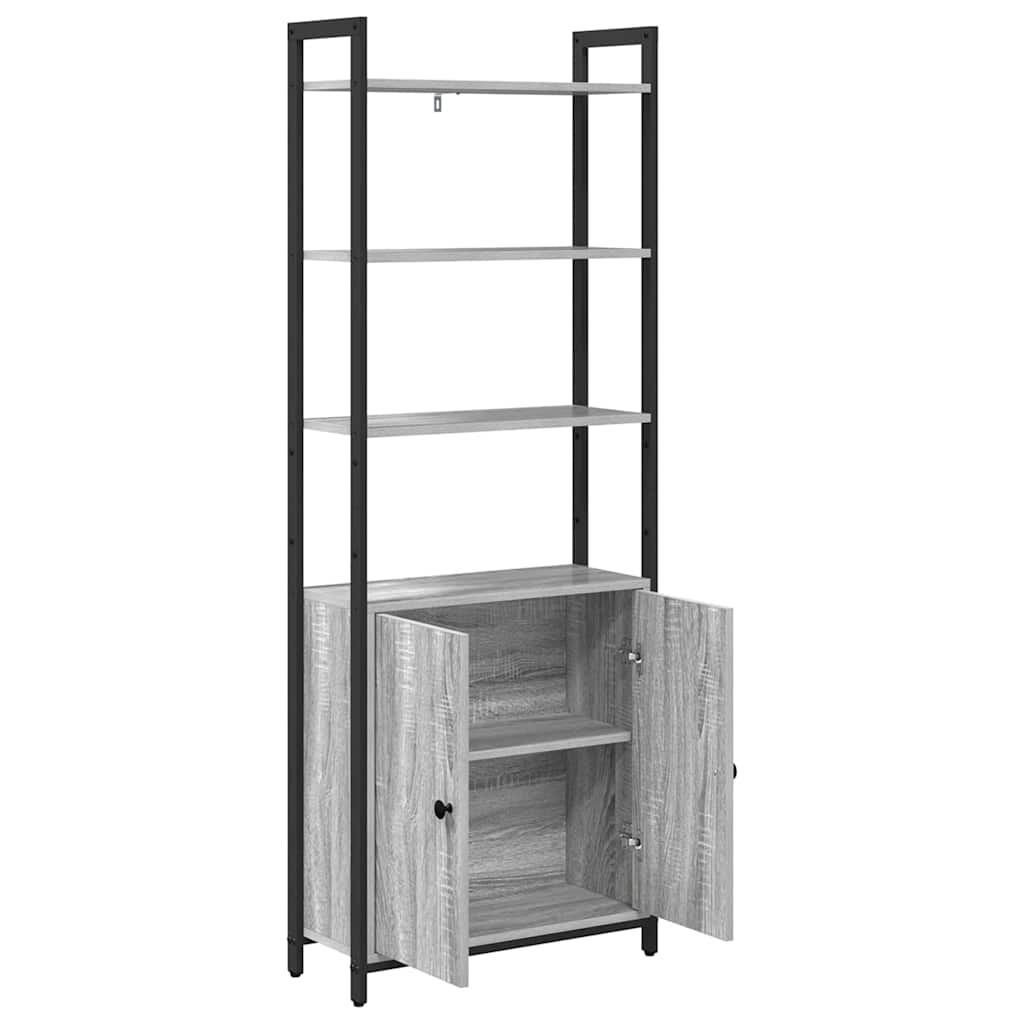 Könyvespolc Szürke Sonoma 60 x 24 x 161 cm Faanyag