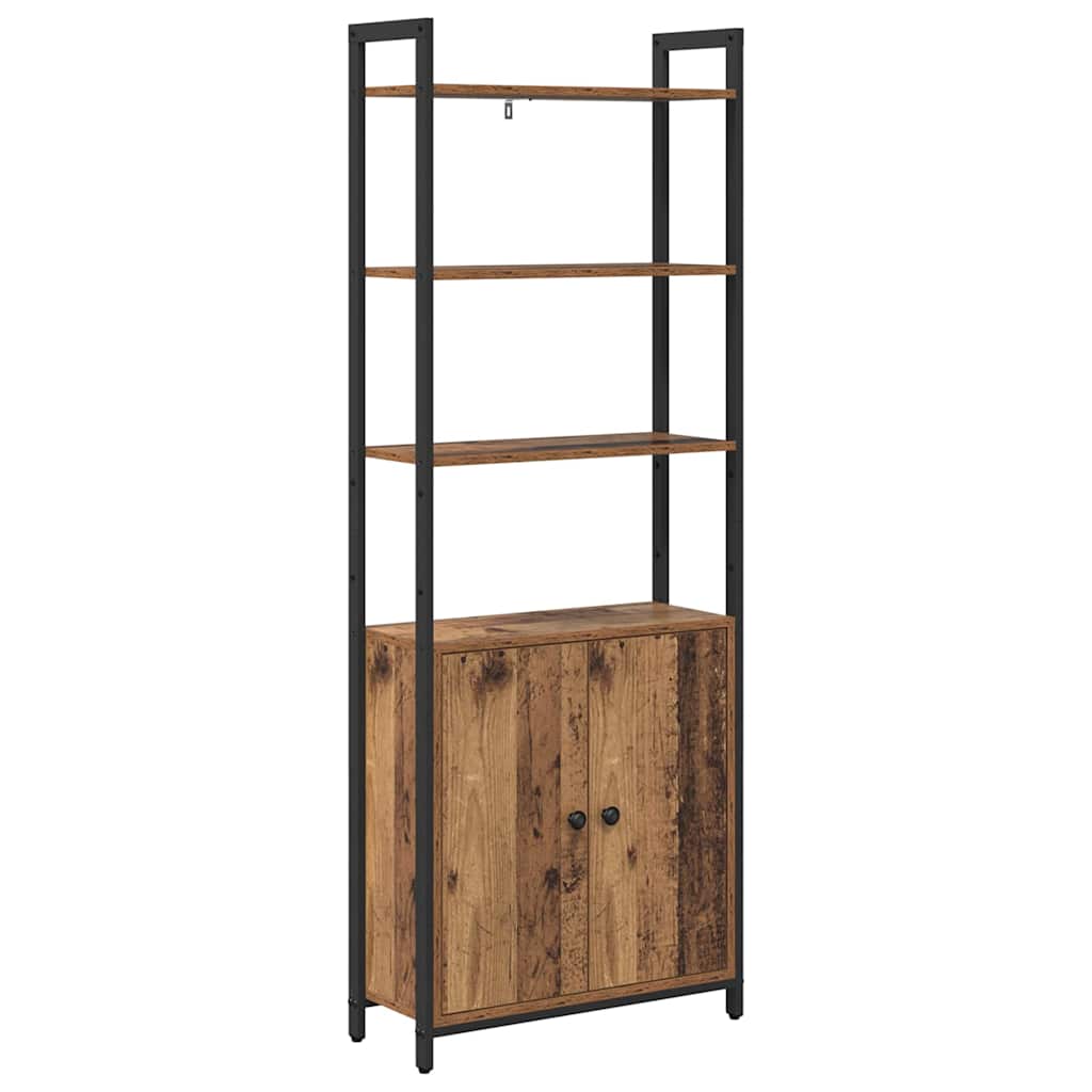 Könyvespolc 6 szintes 60 x 24 x 161 cm Szerelt Fa Öreg fa