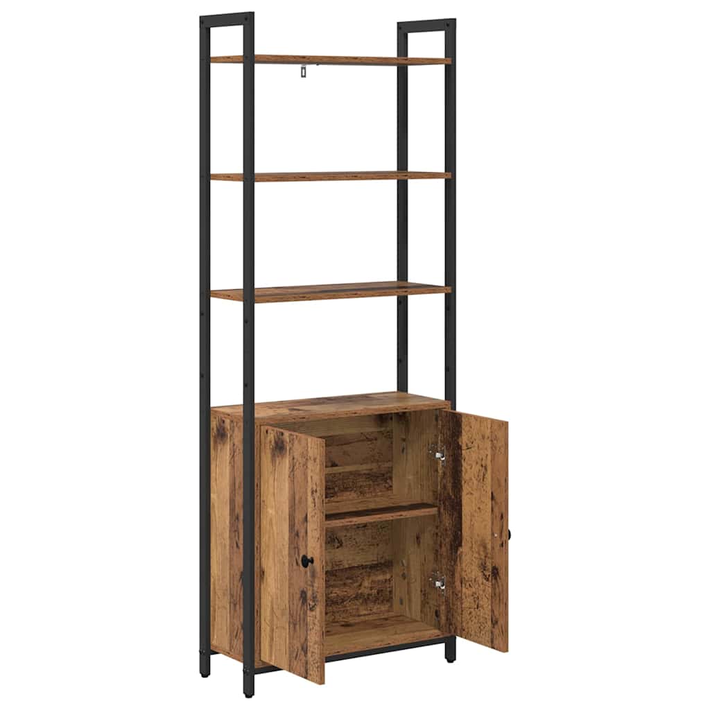 Könyvespolc 6 szintes 60 x 24 x 161 cm Szerelt Fa Öreg fa