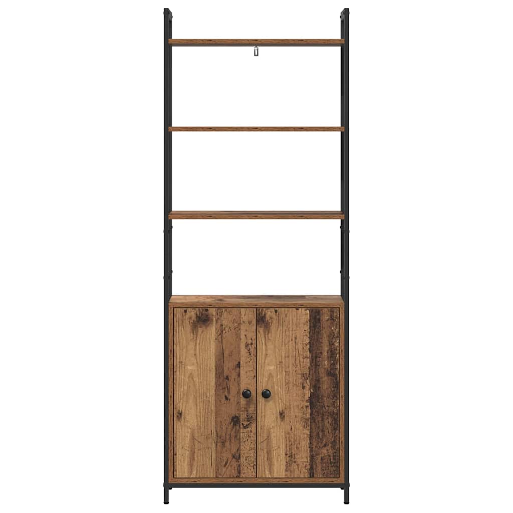 Könyvespolc 6 szintes 60 x 24 x 161 cm Szerelt Fa Öreg fa